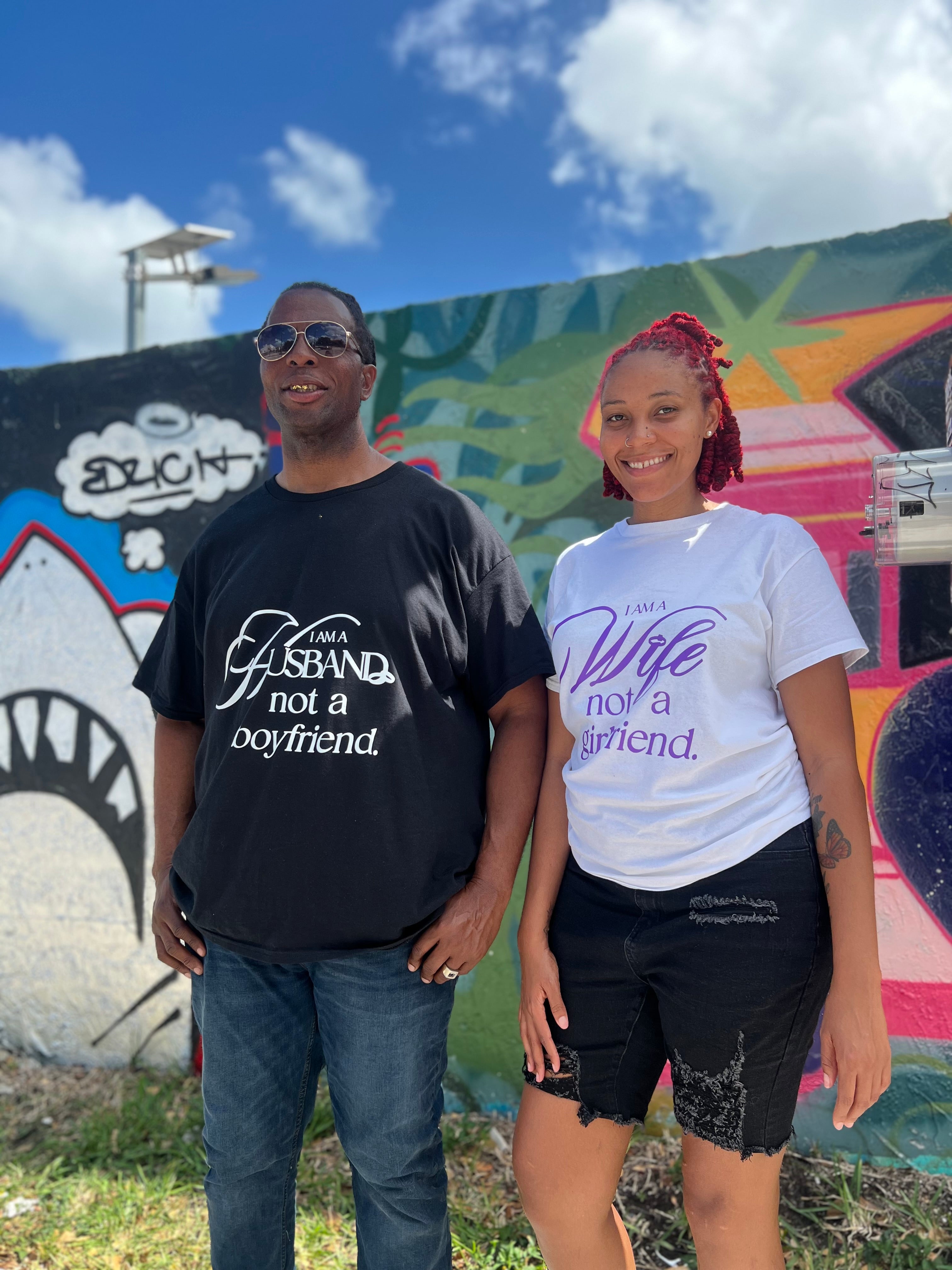 I AM A HUSBAND NOT A BOYFRIEND 	( BLACK SHIRT )
