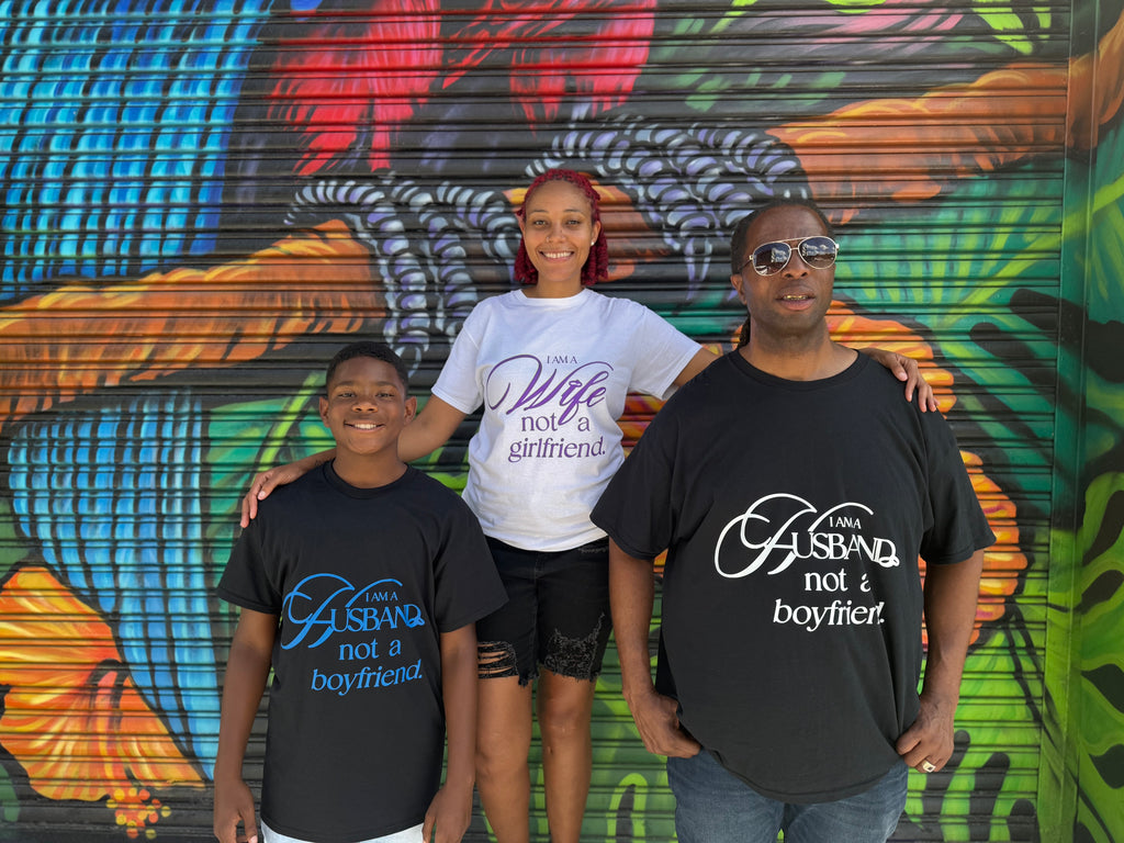 I AM A HUSBAND NOT A BOYFRIEND 	( BLACK SHIRT )