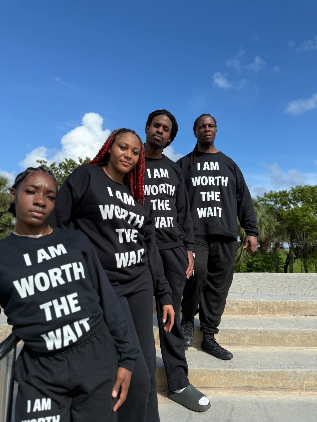 I AM WORTH THE WAIT SWEAT SUIT